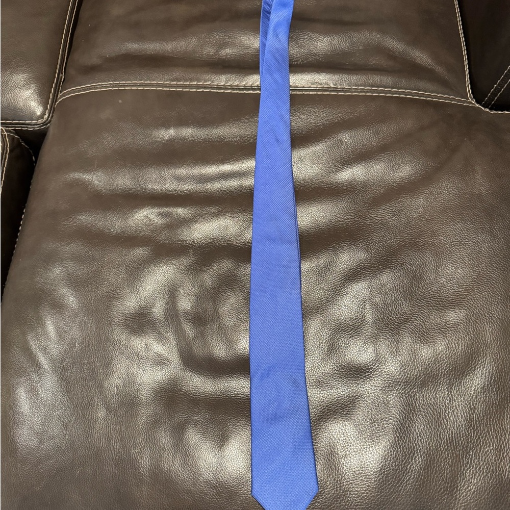 Red by Saks Fifth Avenue Narrow Blue Necktie